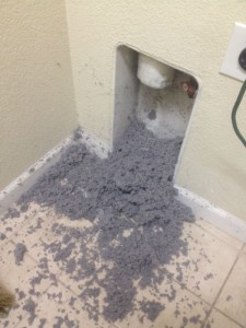 Lint from Clothes Dryer - San Diego CA - Weststar Chimney Sweeps